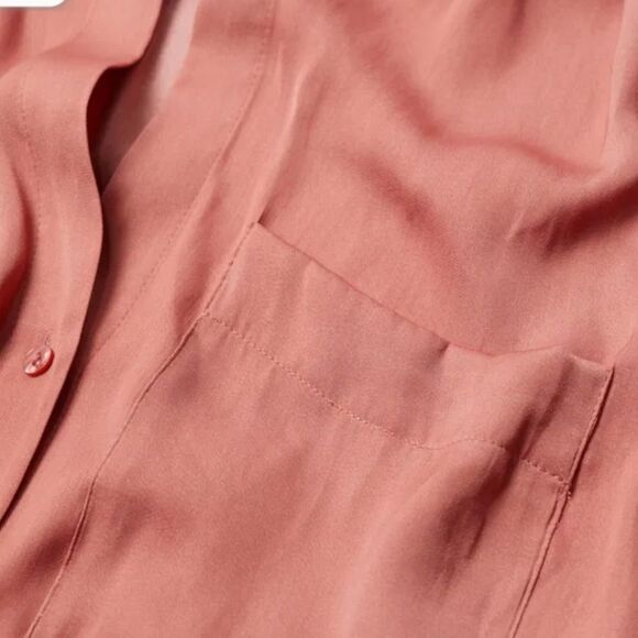 Mango Terracotta Relaxed Blouse Size 10 - Picture 6 of 16